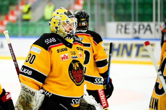 Luleås målvakt David Rautio deppar