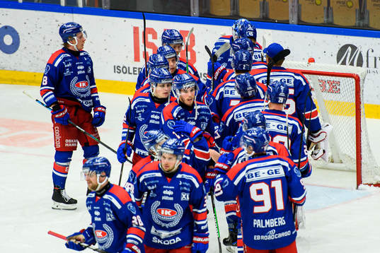 Oskarshamns spelare jublar