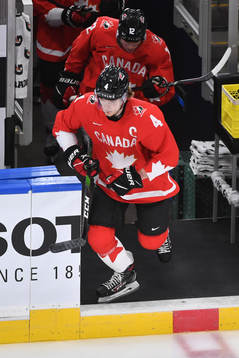 Bowen Byram of Canada steps