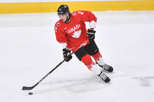 Braden Schneider of Canada skates