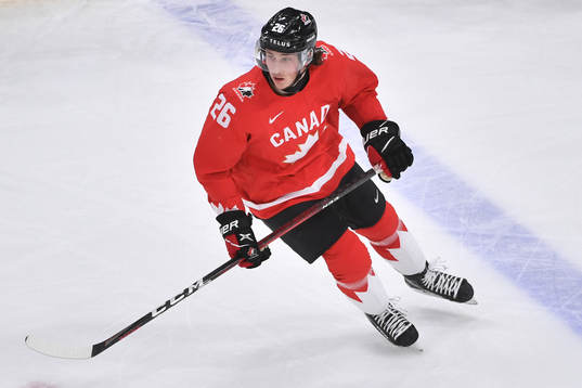 Philip Tomasino of Canada skates