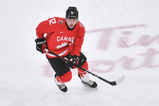 Jakob Pelletier of Canada skates