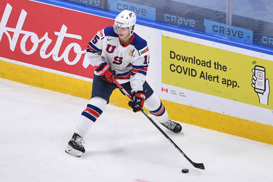 Alex Turcotte of USA skates
