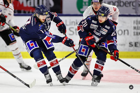 Linköpings Jarno Kärki och Nikola Pasic