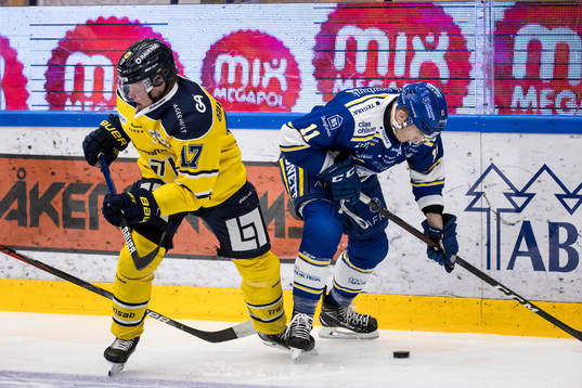 s Emil Johansson och Leksands Martin Karlsson