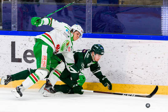 Rögles Erlend Lesund och Färjestads Carl Jakobsson