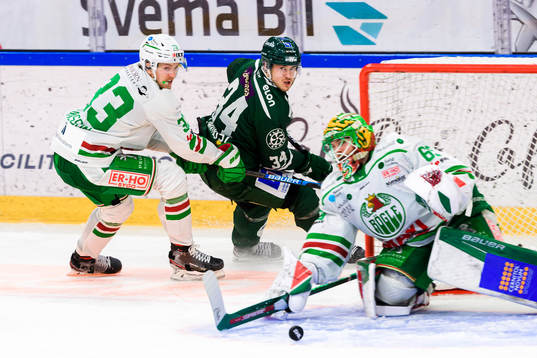 Rögles Niklas Hansson, Färjestads Michael Lindqvist och