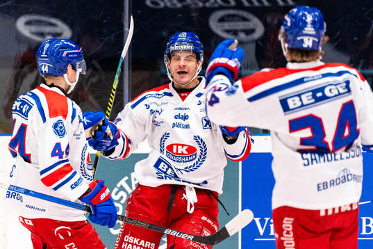 Oskarshamns Lance Bouma jublar
