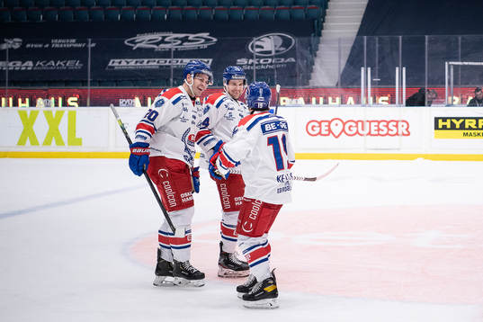 Oskarshamns Lance Bouma, Nolan Zajac och Tyler Kelleher