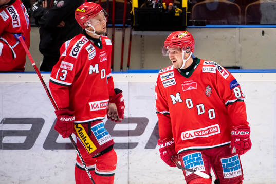 Modos Johan Harju och Patrik Karlkvist jublar