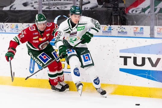 Frölundas Christoffer Ehn och Färjestads Joel Nyström