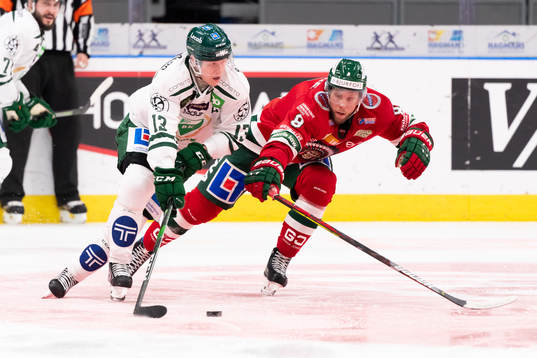 Färjestads Daniel Viksten och Frölundas Viktor Ekbom