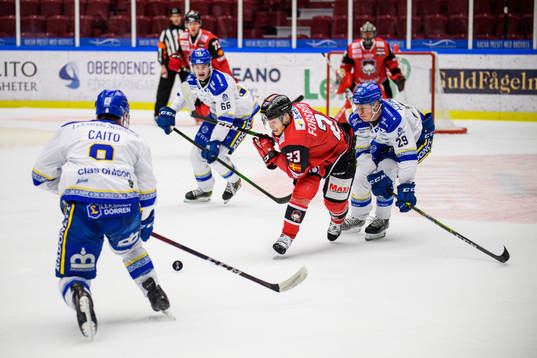 Malmö Redhawks Christoffer Forsberg och Leksands Emil