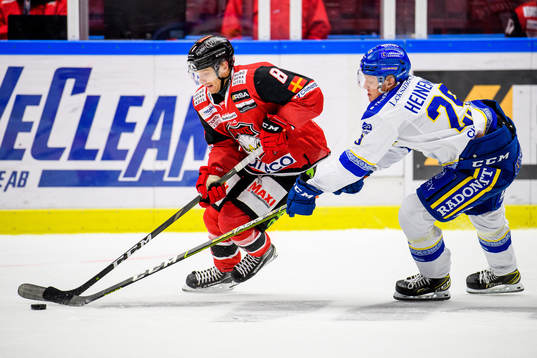 Malmö Redhawks Johan Olofsson och Leksands Emil Heineman