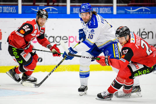 Leksands Johan Fransson och Malmö Redhawks Christoffer
