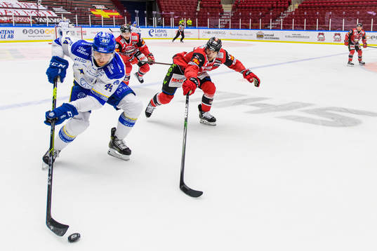 Leksands Carter Ashton och Malmö Redhawks Victor Backman