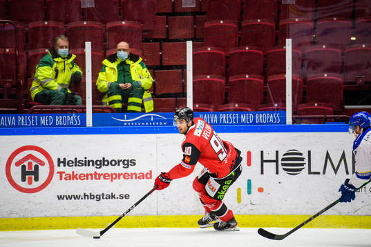 Malmö Redhawks Joseph Veleno 0under ishockeymatchen i SHL
