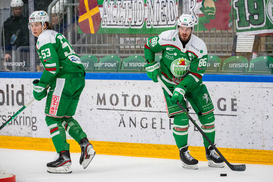 Rögles Moritz Seider och Eric Gelinas