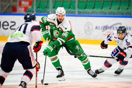 Rögles Eric Gelinas och Linköpings Andrew Gordon