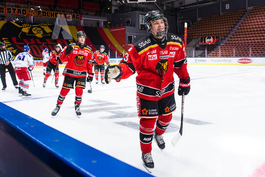 Luleås Fabian Lysell jublar