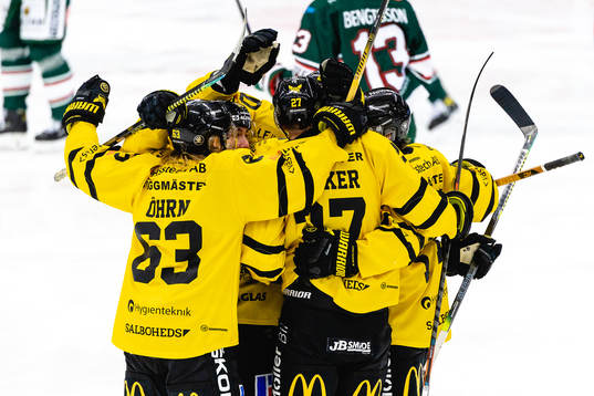 Västerås spelare jublar