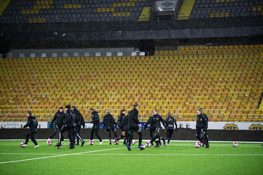 Spelarna i en övning