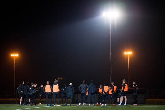 Landskronas tränare Billy Magnusson har genomgång