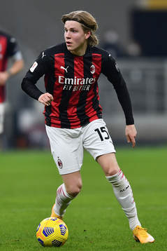 Jens Petter Hauge of Milan