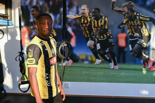 Häckens nyförvärv Benie Adama Traore i gymmet på