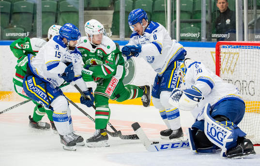 Rögles Olli Palola oroar mot Leksands Otto Paajanen, Matt