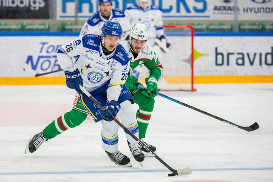 Leksands Patrik Norén och Rögles Dennis Everberg