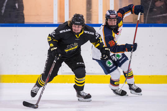 s Estelle Forsberg och Djurgårdens Sarah Bujold