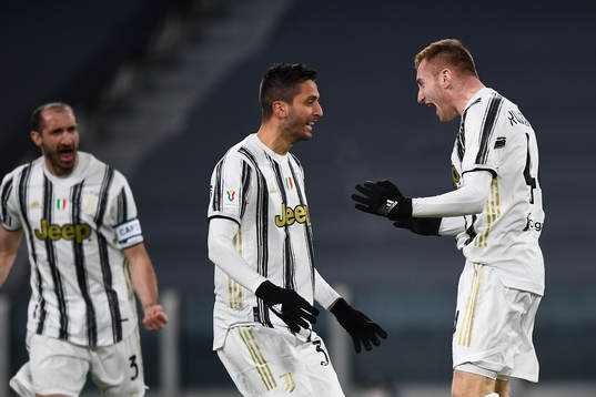 Dejan Kulusevski of Juventus celebrates