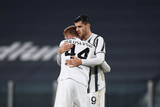 Dejan Kulusevski of Juventus celebrates