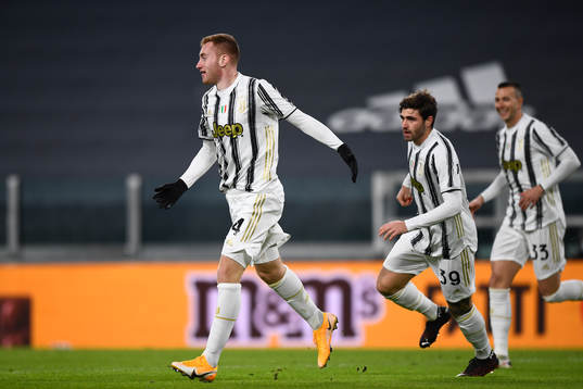 Dejan Kulusevski of Juventus celebrates