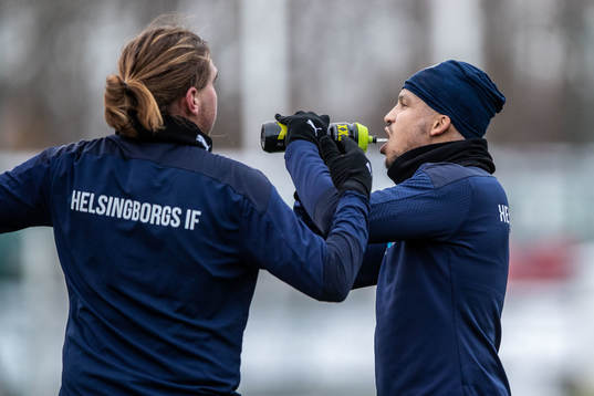 Helsingborgs Charlie Weberg och Martin Olsson