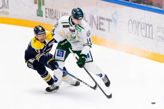 s Emil Johansson och Färjestads Victor Ejdsell