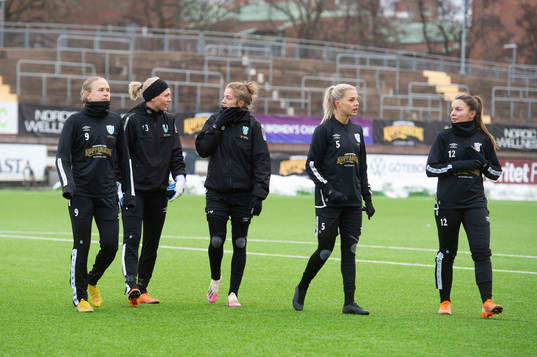 Filippa Curmark, målvakt Jennifer Falk, Filippa Angeldahl