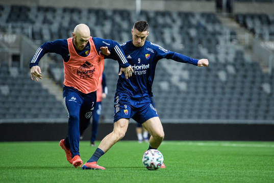 Djurgårdens Magnus Eriksson och Haris Radetinac