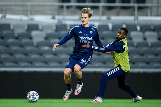 Djurgårdens Hampus Finndell och Mattias Mitku