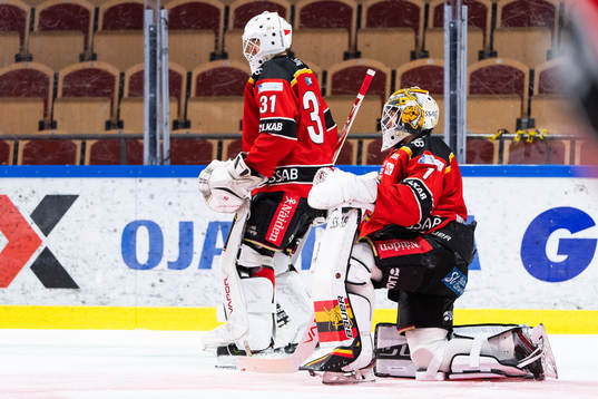 Luleås målvakt Sebastian Andersson och målvakt Jesper