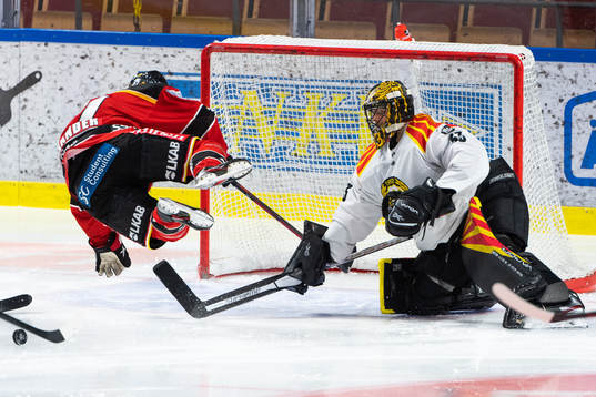 Brynäs målvakt Samuel Ersson och Luleås Filip Hållander