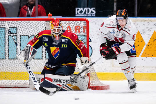 Djurgårdens målvakt Mantas Armalis  och Örebros Gustav