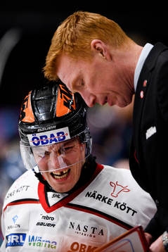Örebros Joonas Rask och assisterande tränare Jörgen