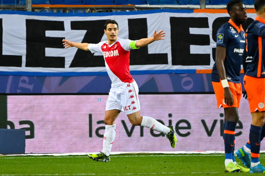 Wissam BEN YEDDER of Monaco celebrates his first scoring
