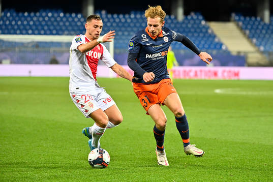 Ruben AGUILAR of Monaco  and Nicolas COZZA of Montpellier