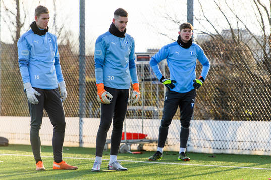 Målvakt Mathias Nilsson, målvakt Marko Johansson och