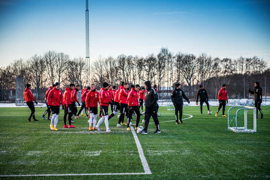 under en träning med Kalmar