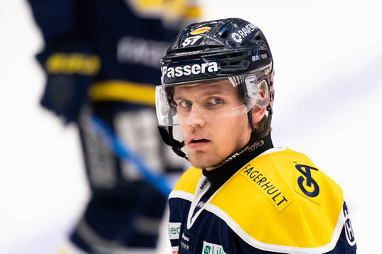 s Anton Wedin innan ishockeymatchen i SHL mellan HV71 och