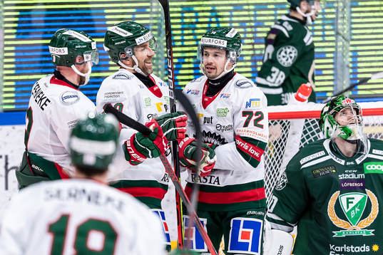 Frölundas Joel Lundqvist och Patrik Carlsson jublar